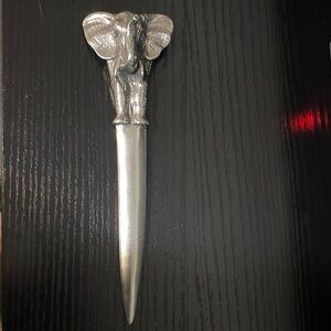 Silver Elephant Desk Accessory